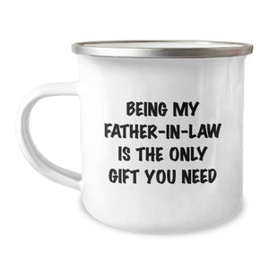 Funny Camping Mug Gifts for Father-in-law Being My - Unique Men's Christmas - Image 1