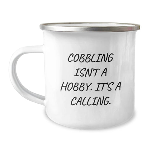 Image of Cobbling Enthusiast Gifts for Men, Funny Camping Mugs for Friends, Christmas Unique Gifts from Family - Image 1