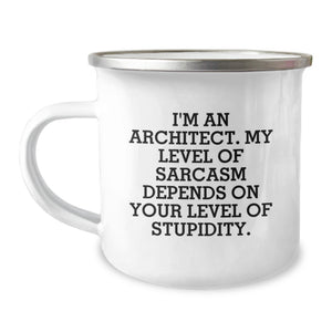 Funny Architect Gifts from Family - Sarcasm Camping Mug for Architects - Mother's Day Unique Gifts for Women - Image 1