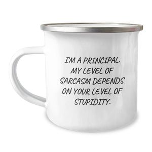 Funny Principal Christmas Unique Gifts from Men for Principal Friends and Family - Camping Mug - Image 1