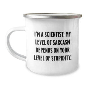 Funny Scientist Gifts for Him, Christmas Unique Gifts from Friends to Men, Scientist Camping Mug with Quote - Image 1