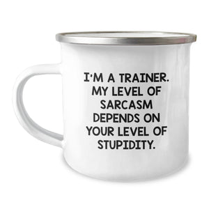 Funny Trainer Camping Mug for Men Friends Coworkers Family Valentine's Unique Gifts from Trainer - Image 1