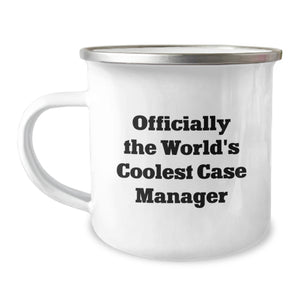 Funny Gifts from Men to Case Manager Friends for Valentine's Unique Coffee Mugs - Officially The World's Coolest Case Manager - Image 1