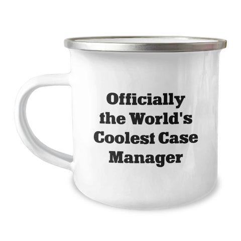 Image of Funny Gifts from Men to Case Manager Friends for Valentine's Unique Coffee Mugs - Officially The World's Coolest Case Manager - Image 1