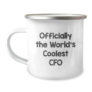 Funny Gifts for CFO Friends and Family - Officially The World's Coolest Cfo Camping Mug, Christmas Unique Gifts from Men, Women, Coworkers, Family - Image 1