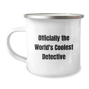 Funny Detective Gifts from Men for World's Coolest Detective Camping Mug Christmas Unique Gifts - Image 1