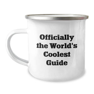 Funny Guide Gifts for Men and Women, Officially The World's Coolest Guide Christmas Unique Gifts, Camping Mug for Friends and Family - Image 1