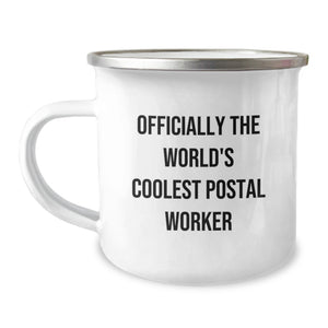 Funny Gifts from Friends for the World's Coolest Postal Worker, Camping Mug for Birthday Unique Gifts, Postal Worker Lover - Image 1
