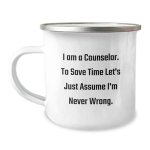 Funny Counselor Gifts for Valentine's - 'I Am A Counselor' Sassy Camping Mug Gifts from Friends for Counselor, Men, Women, Family - Image 1