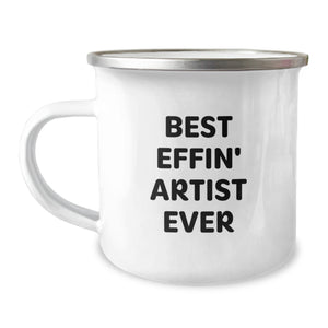 Funny Gifts from Men to Best Effin' Artist Ever Lover - Unique Camping Mug for Artists - Christmas Unique Gifts - Image 1
