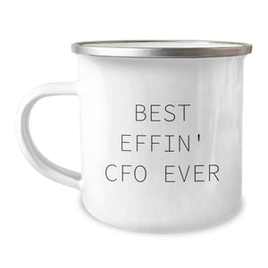 Funny CFO Gifts for Men, Best Effin' Cfo Ever Camping Mug for Christmas Unique Gifts from Friends to CFO Family Members - Image 1