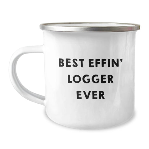 Image of Logger Camping Mug Funny Birthday Unique Gifts from Friends for Logger - Image 1