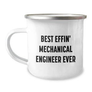 Funny Quote Mechanical Engineer Gifts from Dad for Best Effin' Mechanical Engineer Ever, Camping Mug for Men, Unique Gift for Father's Day - Image 1