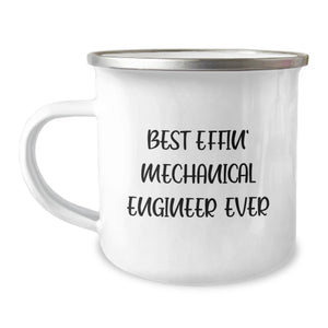 Funny Mechanical Engineer Gifts from Dad for Best Effin' Mechanical Engineer Ever - Unique Camping Mug for Mechanical Engineer Men - Image 1