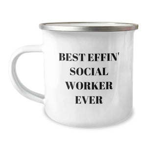 Funny Social Worker Gifts for Men Christmas Unique Presents from Best Effin' Social Worker Ever Lovers - Image 1