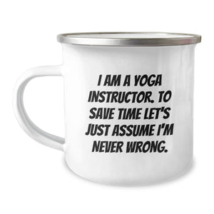 Funny Yoga Instructor Gifts for Men Women Friends Family, Camping Mug for Yoga Enthusiasts, Christmas Unique Gifts from Friends Family - Image 1