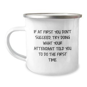 Funny Quirky Attendant Gifts from Friends for Attendant Camping Mug - Birthday Unique Gifts - Image 1
