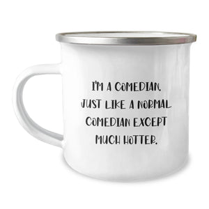 Comedy Lover Gifts from Friends to Family Comedian Camping Mug, Funny Christmas Unique - Image 1