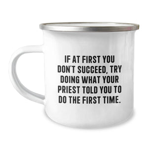 Funny Priest Gifts from Men to Priest - Camping Mug for Christmas Unique Gifts - Image 1