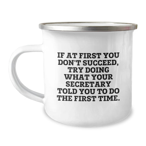 Image of Gifts from Family for Secretary - Funny Camping Mug with Inspirational Quote - Secretary Gifts for Mother's Day - Image 1