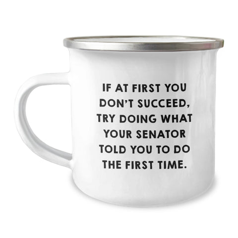 Image of Funny Senator Gifts from Friends and Family - Unique Camping Mugs for Valentine's Love - Image 1