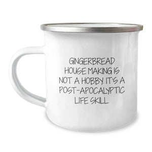 Gingerbread House Making Gifts for Friends, Funny Camping Mug, Gifts from Men for Birthday Unique Gifts for Gingerbread House Making Enthusiasts - Image 1