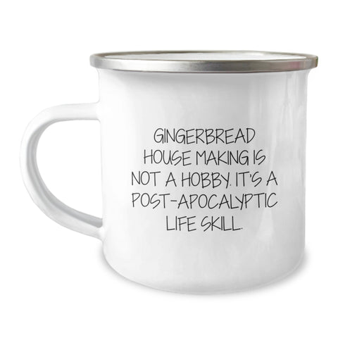 Image of Gingerbread House Making Gifts for Friends, Funny Camping Mug, Gifts from Men for Birthday Unique Gifts for Gingerbread House Making Enthusiasts - Image 1