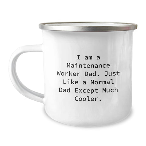 Image of Gifts from Maintenance Worker Dad, Funny Camping Mug for Maintenance Worker Dad, Perfect Mother's Day Unique Gifts for Maintenance Worker Men - Image 1
