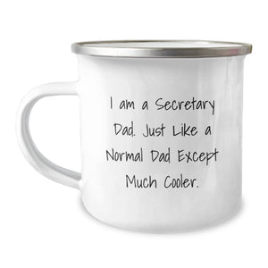 Funny Secretary Dad Camping Mug, Perfect Birthday Unique Gifts for Men from Family, Humorous Secretary Coffee Mug for Secretary Lover - Image 1