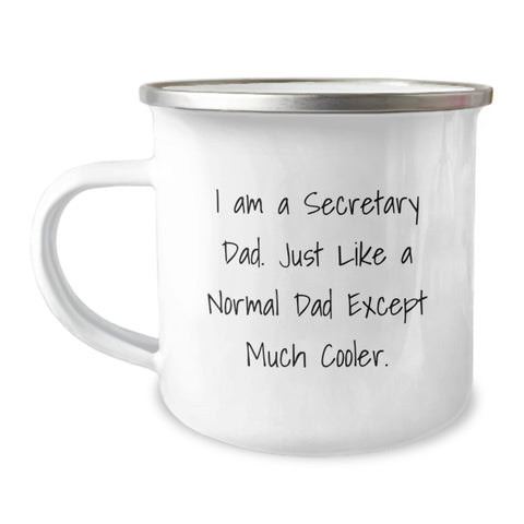 Image of Funny Secretary Dad Camping Mug, Perfect Birthday Unique Gifts for Men from Family, Humorous Secretary Coffee Mug for Secretary Lover - Image 1