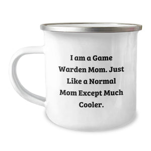 Funny Game Warden Gifts from Family, Game Warden Camping Mug for a Birthday Unique Gift, 'I Am A Game Warden Mom' - Image 1