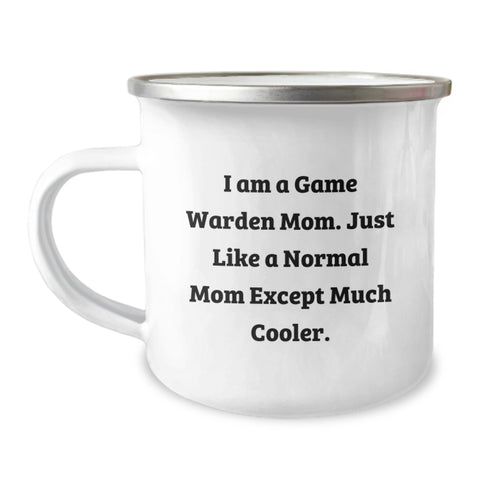 Image of Funny Game Warden Gifts from Family, Game Warden Camping Mug for a Birthday Unique Gift, 'I Am A Game Warden Mom' - Image 1