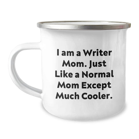 Image of Gifts for Fellow Writers, Funny Writer Mom Camping Mug for Dad's Father's Day Unique Gifts, Stainless Steel Writing Mug - Image 1