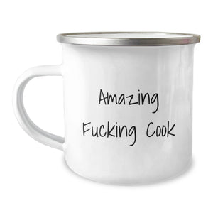 Funny Gifts from Men to Friends Cooks - Amazing F--king Cook Camping Mug for Graduation Unique Gifts - Image 1