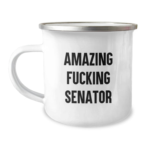 Image of Funny Senator Gifts for Men, Unique Graduation Mugs with 'Amazing F--king Senator' Quote, Perfect for Senator Enthusiasts or Senator Friends - Image 1