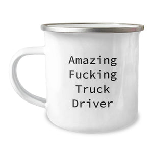 Funny Truck Driver Gifts for Him, Amazing Quotes on Stainless Steel Camping Mug for Men, Graduation Unique Gifts from Family - Image 1