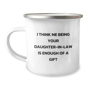Funny Daughter-in-law Gifts, Camping Mug for Daughter-in-law, Gifts from Men to Daughter-in-law, Inspirational Quote for Graduation Unique Gifts - Image 1