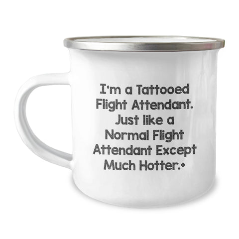 Image of Gifts for Flight Attendant Friends, Funny Flight Attendant Camping Mug, Perfect Graduation Unique Gifts from Men to Women - Image 1