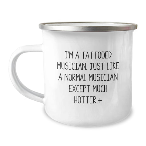 Image of Funny Musician Gifts for Men - Camping Mug from Friends - Inspirational Hot Music Lover Mug for Graduation - Image 1
