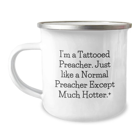 Image of Preacher Gifts, Funny Camping Mug, Graduation Unique Gifts from Friends to Men Preacher - Image 1