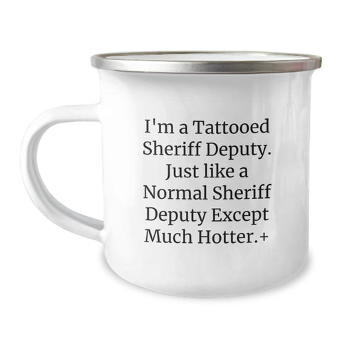 Image of Funny Sheriff Deputy Camping Mug Gifts for Men - Unique Graduation Unique Gifts from Friends - Image 1