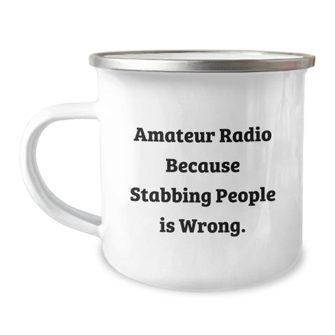 Image of Amateur Radio Funny Camping Mug Gifts from Friends for Graduation Unique - Image 1