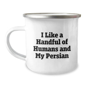 Unique Persian Cat Lover Gifts from Men to Friends for Graduation Celebration Camping Mug - Image 1