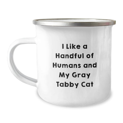 Image of Funny Gray Tabby Cat Gifts - I Like A Handful Of Humans And My Gray Tabby Cat Graduation Unique Gifts from Friends to Family - Image 1