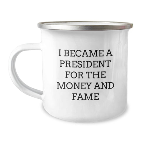 Image of Funny President Gifts for President, Unique President Camping Mug for Graduation Unique Gifts from Friends, Men, Women, Family - Image 1