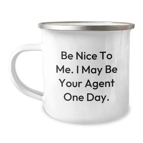 Image of Funny Agent Gifts For Friends and Family Camping Mug, Agent Birthday Unique Gifts from Men, Women, Coworkers - Image 1