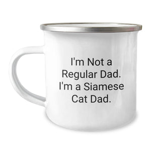 Funny Siamese Cat Gifts for Dad, Unique Camping Mug for Christmas Unique Gifts from Men, Family, Friends - Image 1