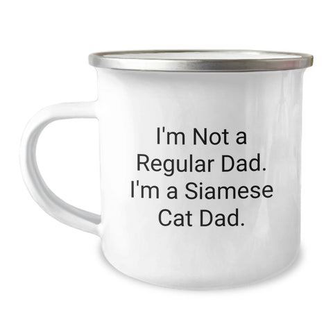 Image of Funny Siamese Cat Gifts for Dad, Unique Camping Mug for Christmas Unique Gifts from Men, Family, Friends - Image 1