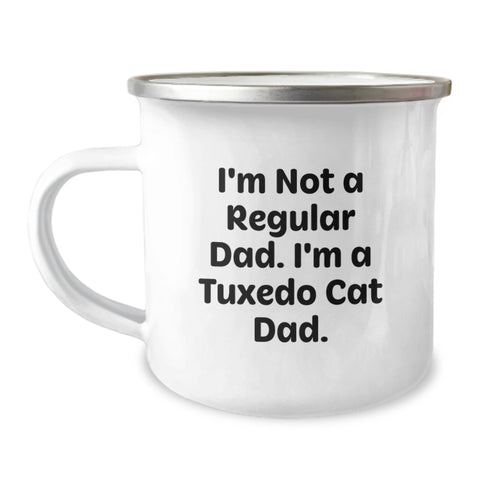 Image of Funny Tuxedo Cat Dad Gifts from Men to Friends - Christmas Unique Tuxedo Cat Camping Mug for Men - Image 1
