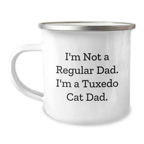 Image of Tuxedo Cat Dad Gifts from Men Friends and Family - Funny Camping Mug for Christmas Unique Presents - Image 1